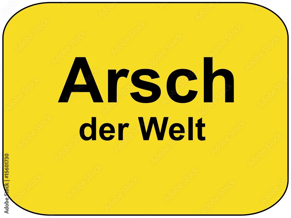 Arsch der Welt StockIllustration Adobe Stock