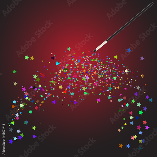 Magic wand with stars