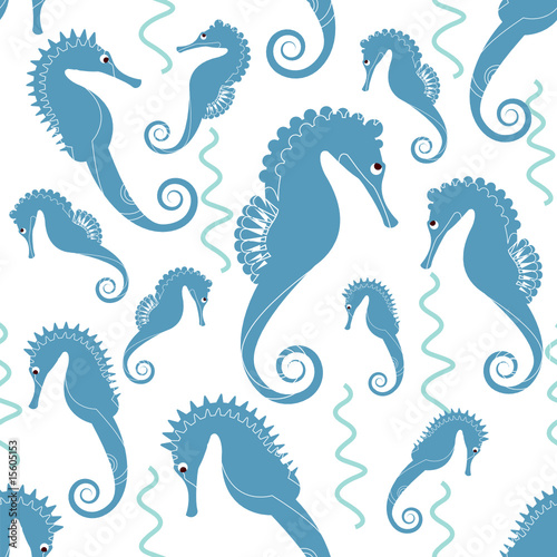 sea horse pattern vector