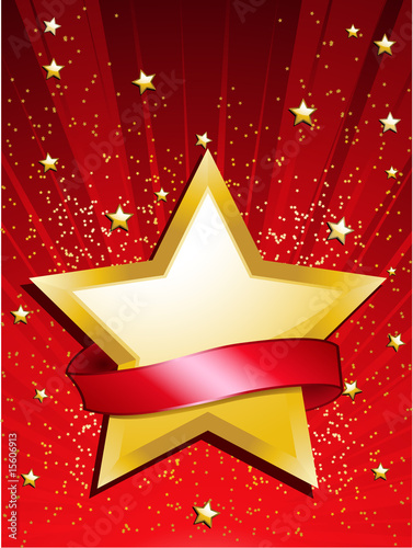 festive star and banner