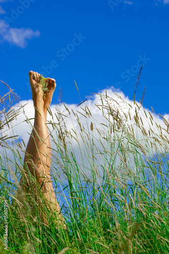 Legs up in the air
