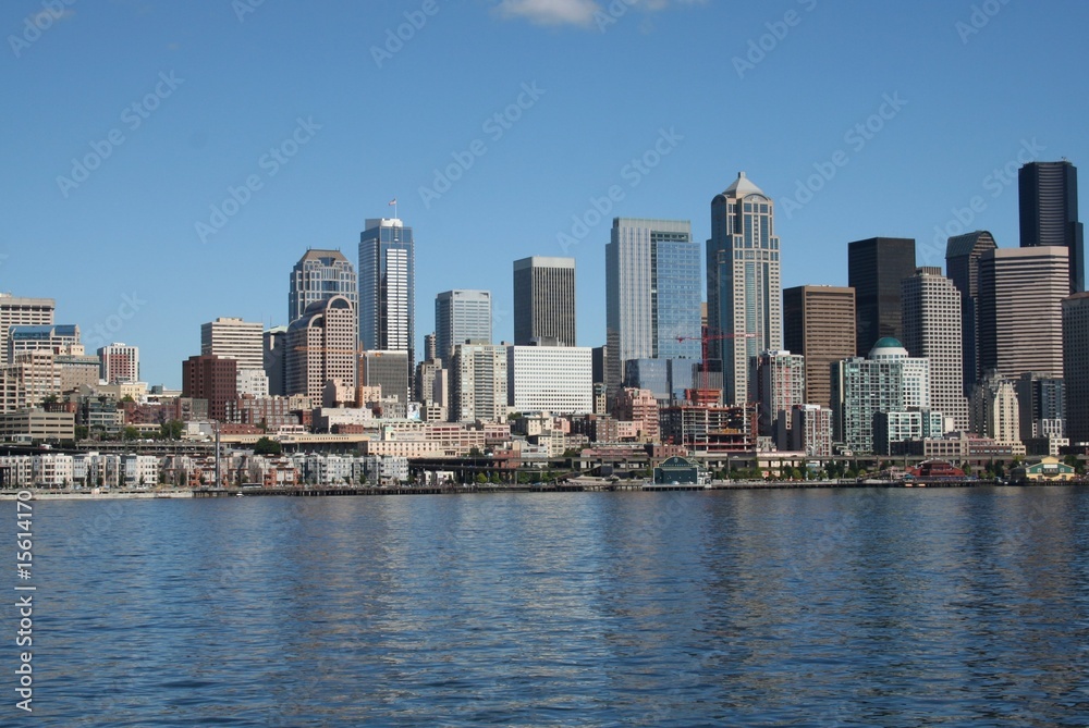 Downtown Seattle Washington Skyline in Summer