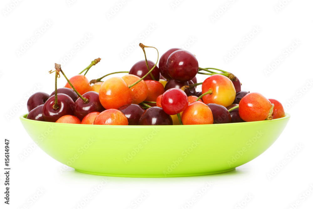 Cherries isolated on the white background Cherries isolated on the white background