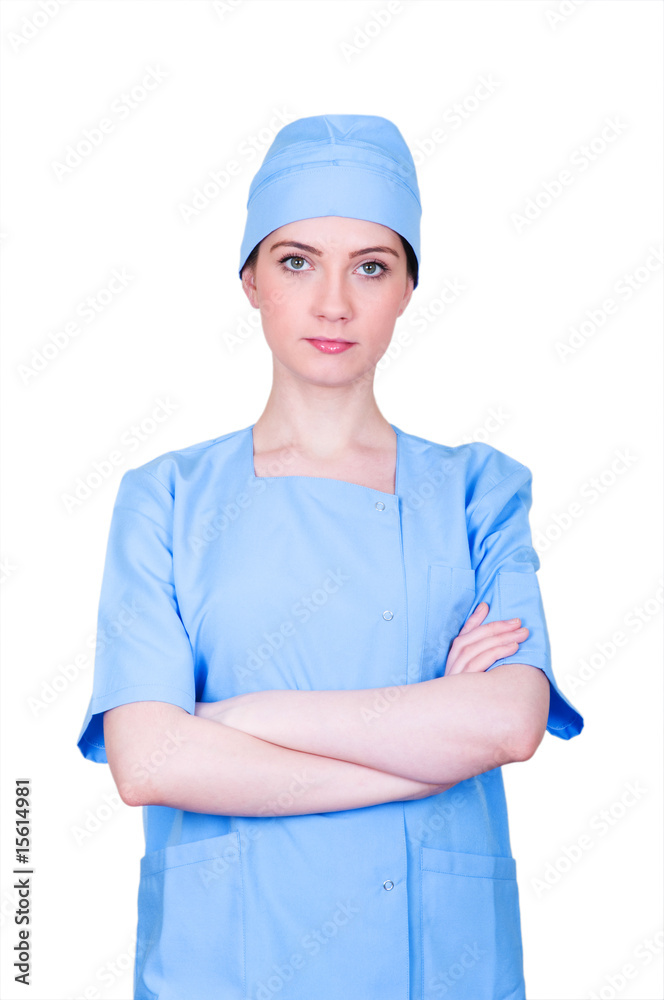 Young doctor isolated on the white background Young doctor isolated on the white background