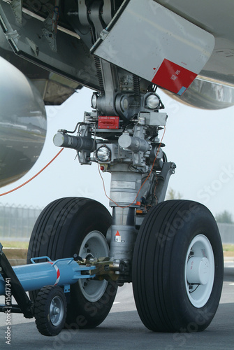 Nose wheel of wide-body airplane