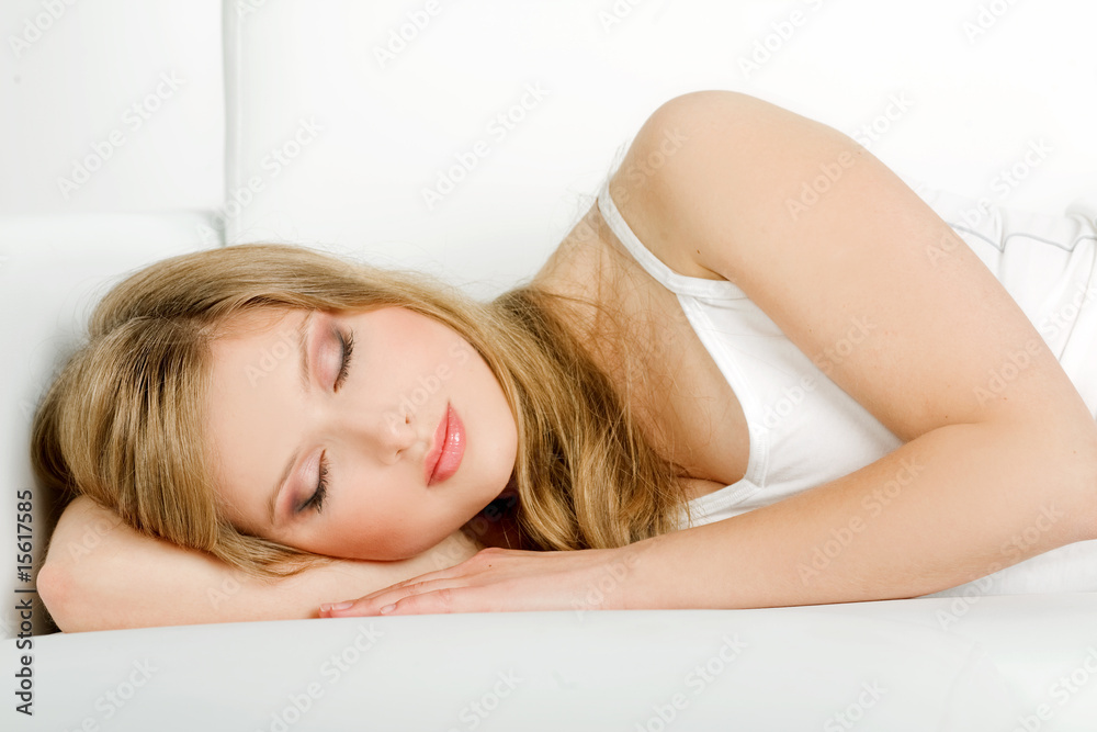 bright closeup picture of sleeping teenage girl bright closeup picture of sleeping teenage girl