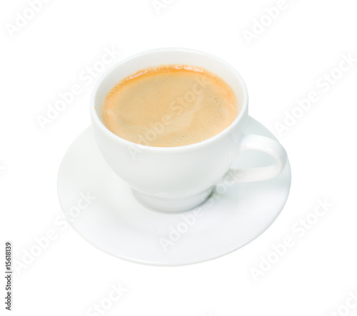 cappuccino.Cup of coffee on a white background