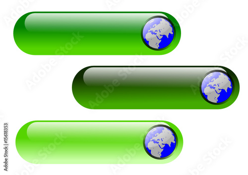 Design Butoon mit Weltkugel