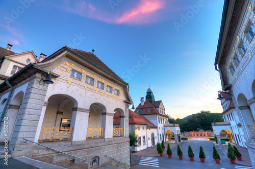 Blick auf den Löwen im Sprudelhof Bad Nauheim