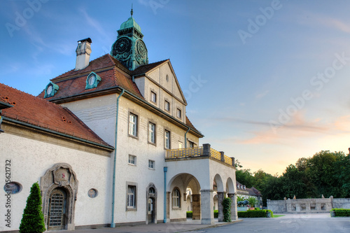 Blick auf den Löwen im Sprudelhof Bad Nauheim