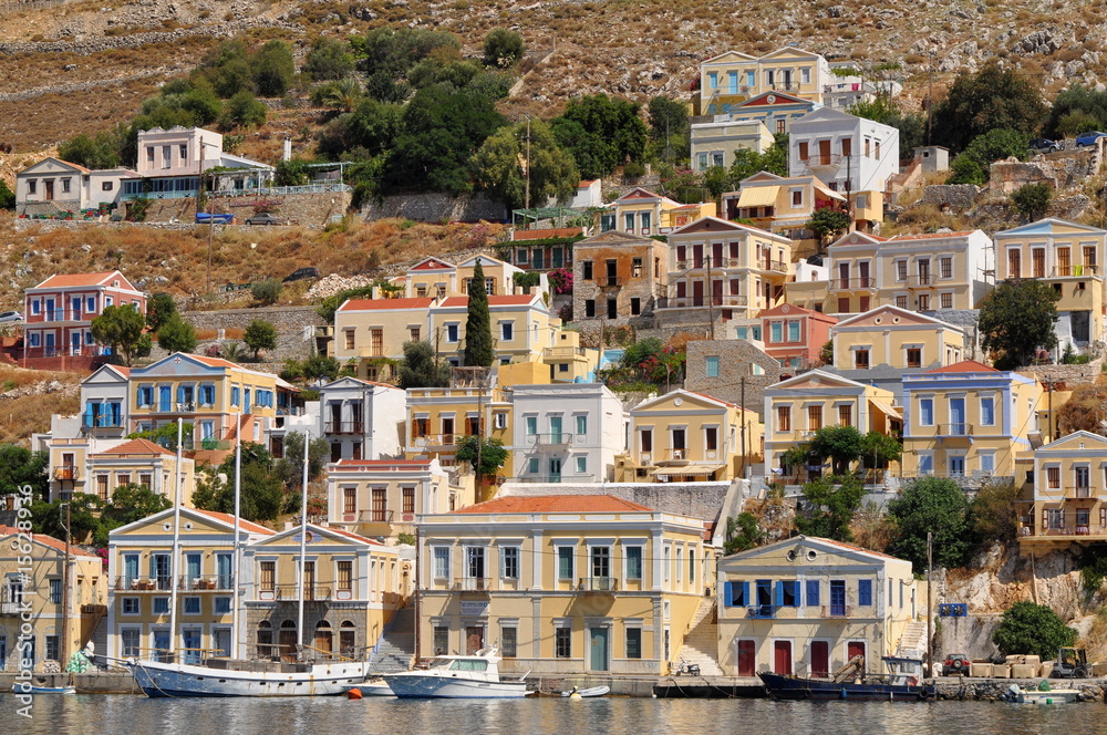 village Simi on hononymous island,Greece