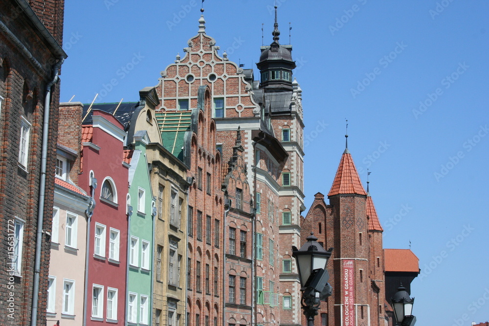 Obraz premium Facade of houses in Gdansk Poland