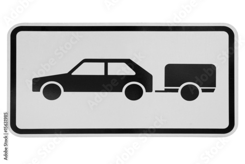 Schild - PKW mit Hänger 1