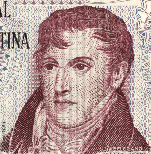 Manuel Belgrano on 10 Pesos 1976 Banknote from Argentina