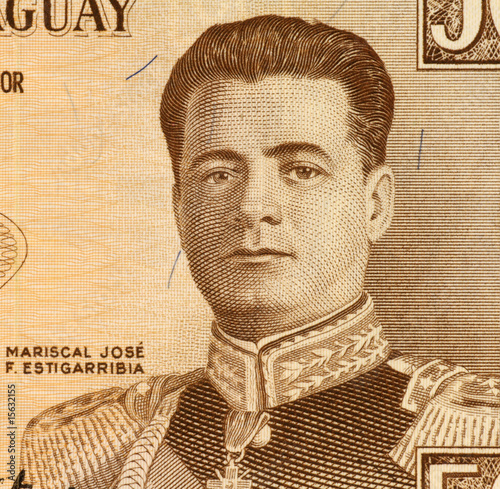 Mariscal Jose F. Estigarribia on  Banknote from Paraguay photo