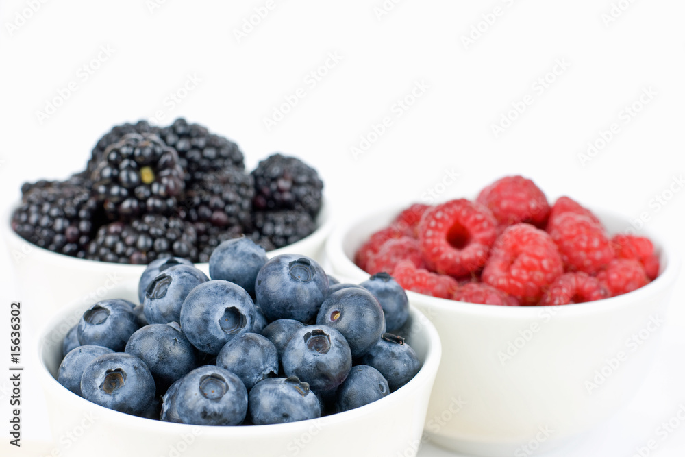 Fresh berries: blueberries, raspberries and blackberries Fresh berries: blueberries, raspberries and blackberries