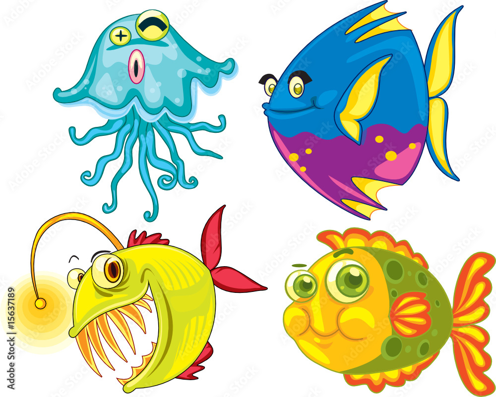 Fototapeta premium cartoon fish