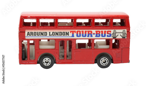 isolated london bus.