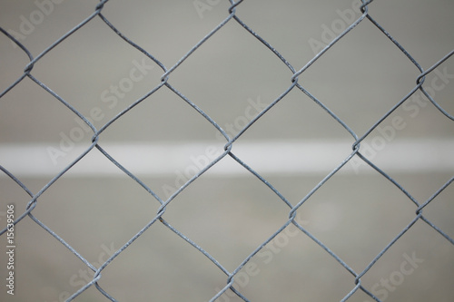 Closeup detail of a chain link fence