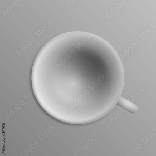 kaffeetasse von oben leer