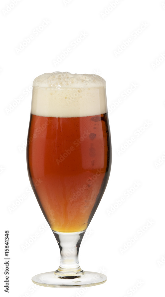 Alcohol dark beer glass with froth isolated over white. Alcohol dark beer glass with froth isolated over white.
