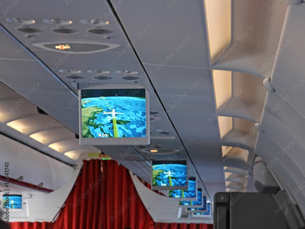 Screens in an Airplane