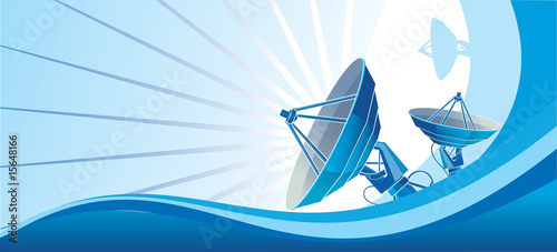 Satellite dish blue