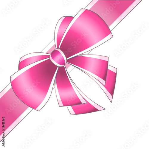 Emballage cadeau noeud rose