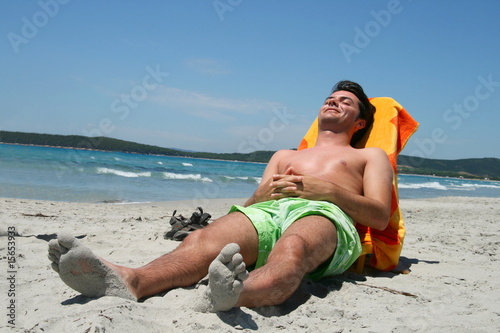 relaxing on the beach