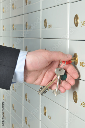 Obraz w ramie Deposit safe bank