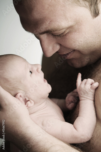 Photo Father with his baby