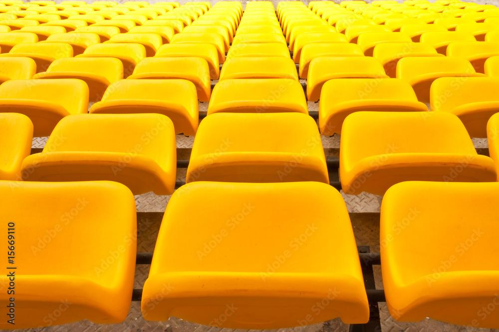 Naklejka premium Colorful seats in stadium