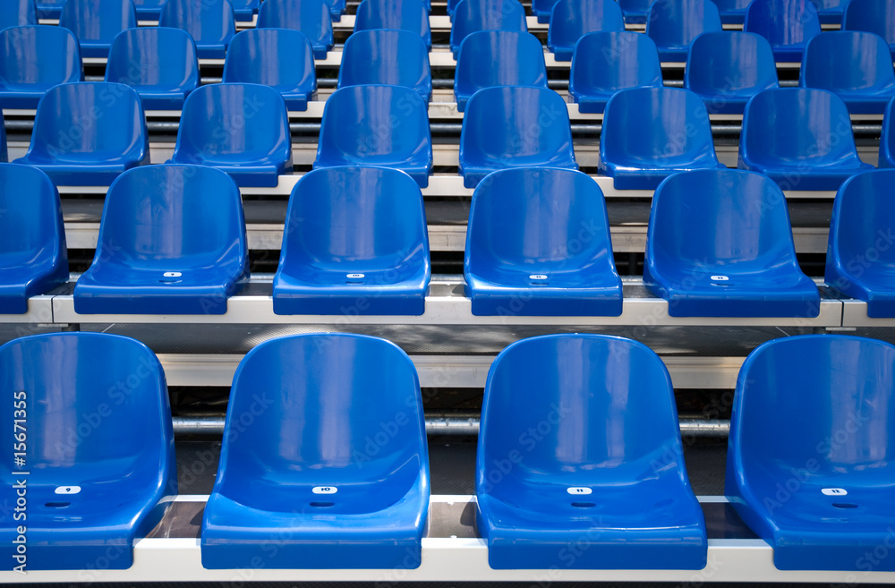 Naklejka premium Blaue Tribühne