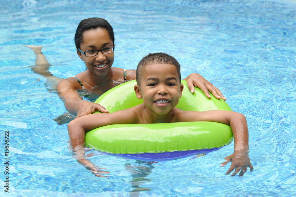 Mother and Child in a swimming pool Mother and Child in a swimming pool
