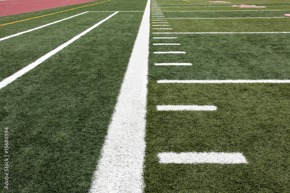 Hash marks on football field