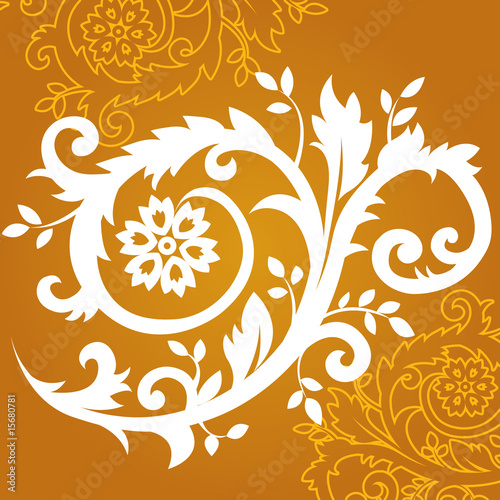 Floral ornament in gold