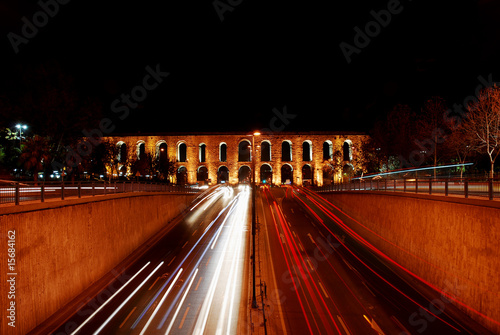 historic building - night - traffic photo