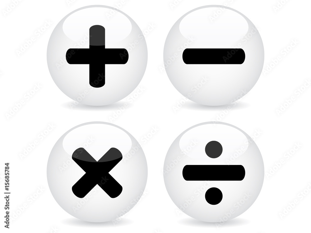 Fototapeta premium mathematics button vector illustration