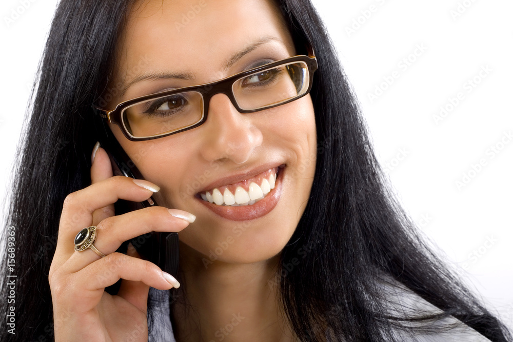 closeup of an attractive businesswoman on the phone closeup of an attractive businesswoman on the phone