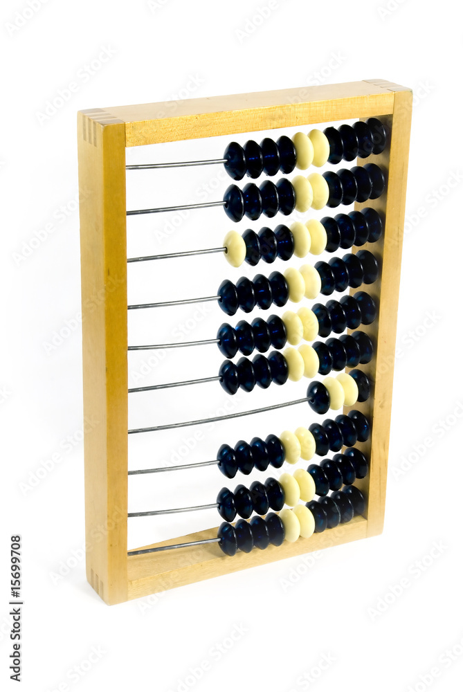 old abacus isolated on white background old abacus isolated on white background