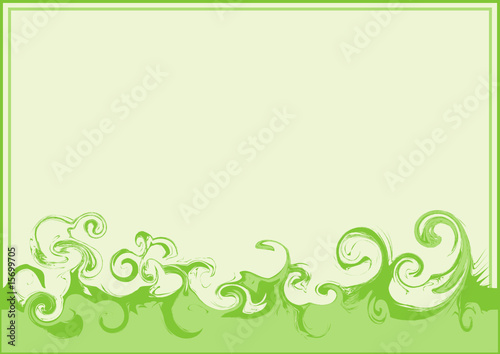 Green frame, curves