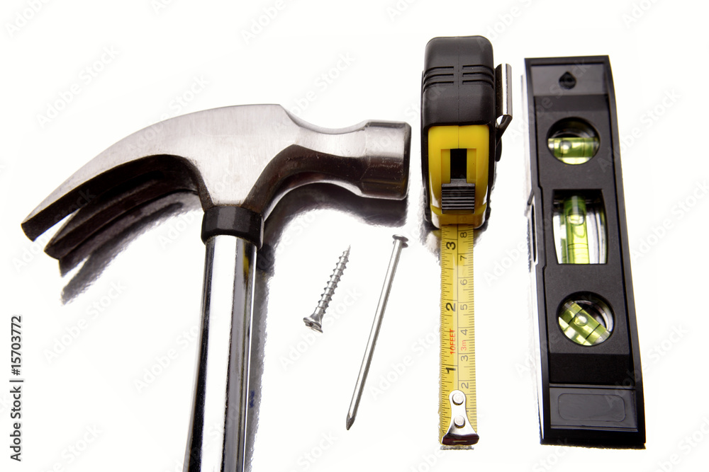 Tools on white Tools on white