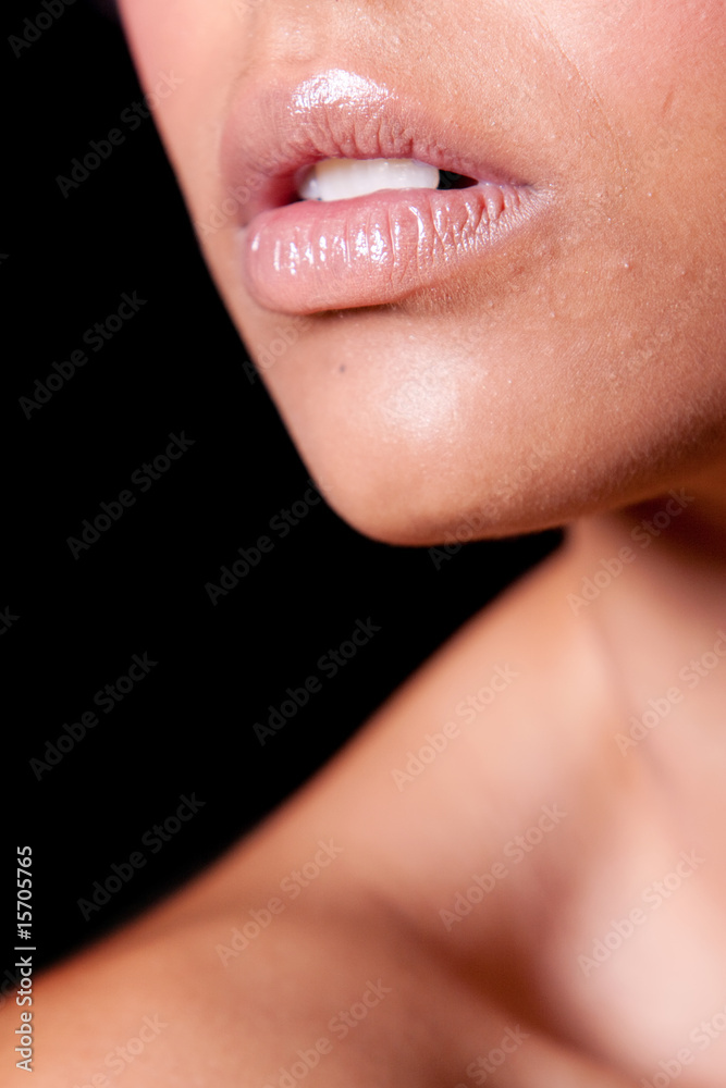 Obraz premium Close up of lips of a pretty woman