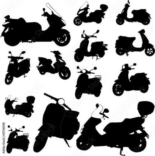 scooter motorcycle vector