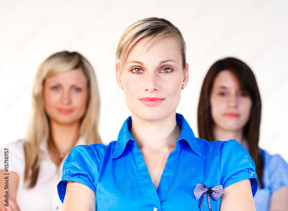 Three confident businesswomen looking at the camera Three confident businesswomen looking at the camera
