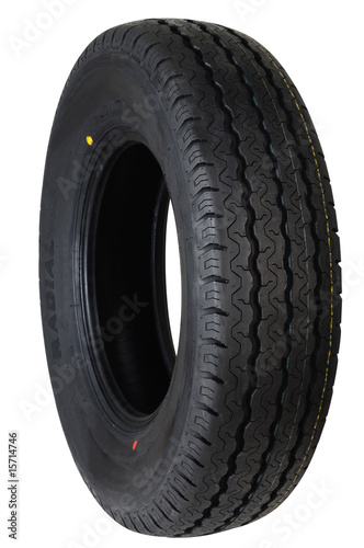 Vehicle tire. Clipping path. © Luisa Leal