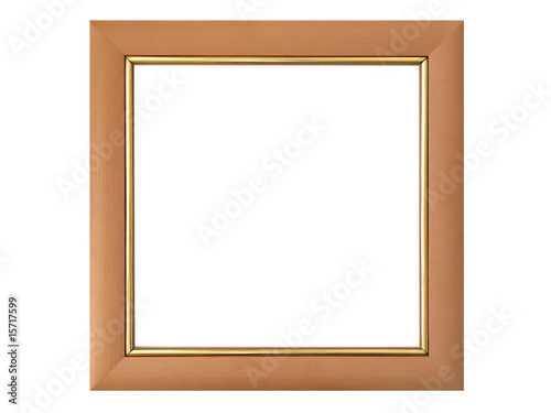 Decorative wood frame isolated over white