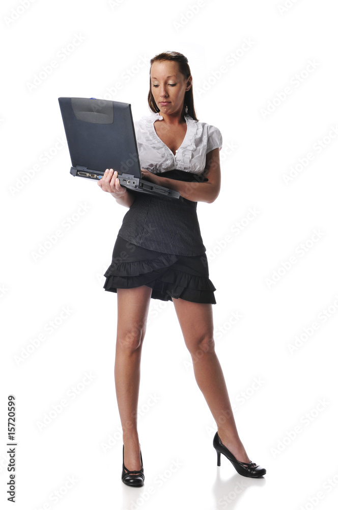 Young woman with laptop Young woman with laptop