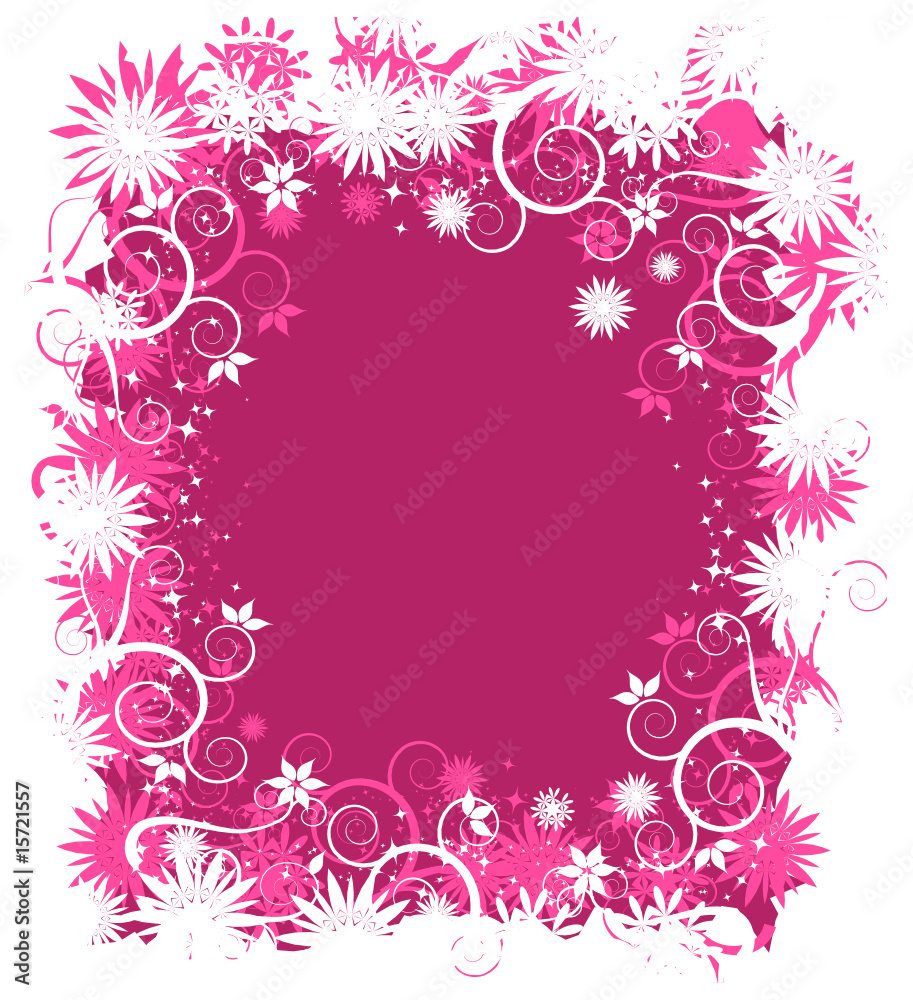 Abstract floral frame for your design