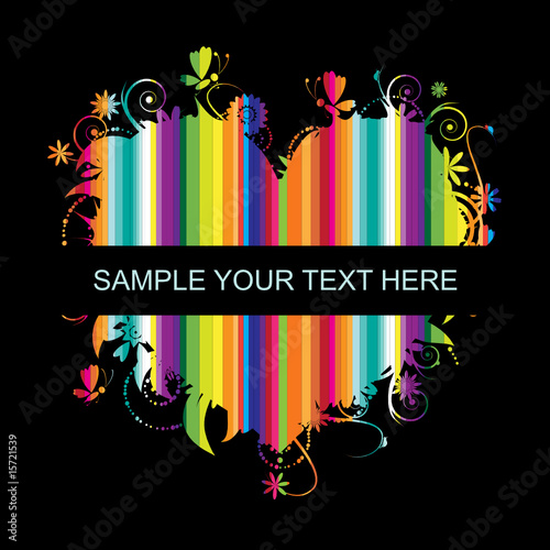 Floral heart shape for your design